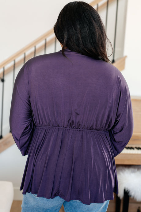 Love On The Line V-Neck Peplum Blouse - Liarian Unlimited Boutique