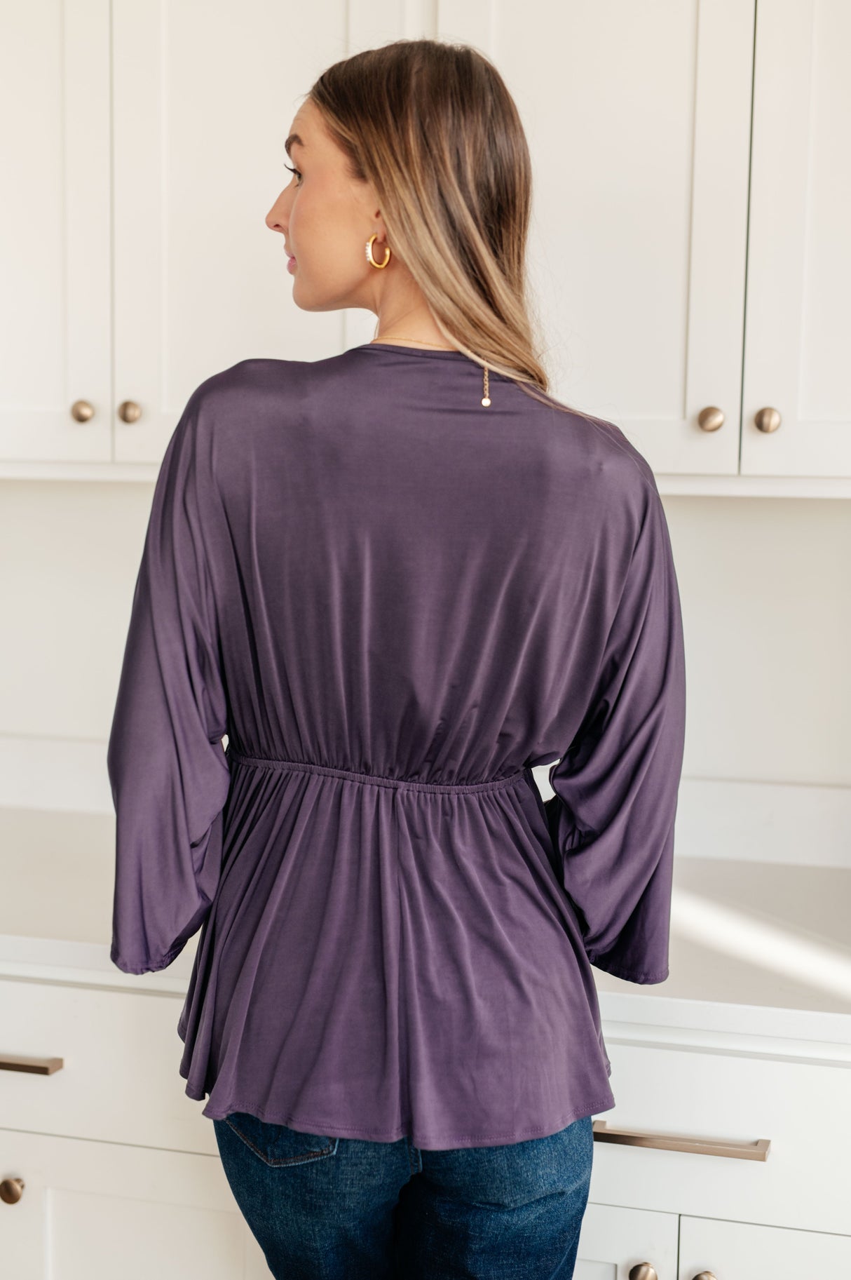Love On The Line V-Neck Peplum Blouse - Liarian Unlimited Boutique