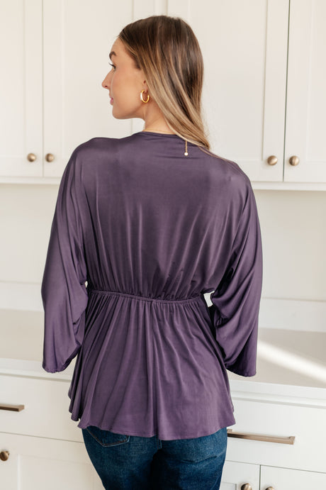Love On The Line V-Neck Peplum Blouse - Liarian Unlimited Boutique