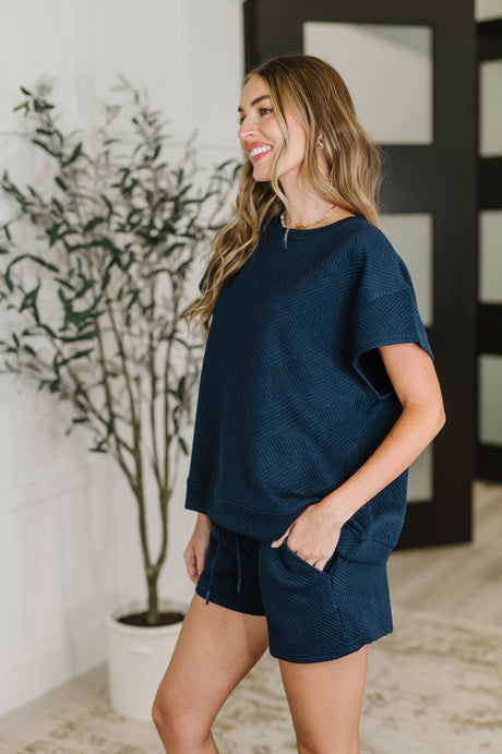 Love on the Loose Quilted Bottoms in Navy - Liarian Unlimited Boutique