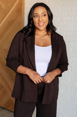 Magic 3/4 Blazer in Chocolate - Liarian Unlimited Boutique
