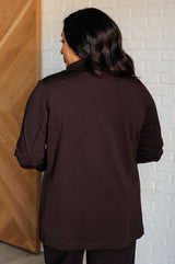 Magic 3/4 Blazer in Chocolate - Liarian Unlimited Boutique
