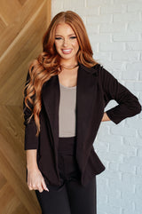 Magic 3/4 Blazer in Chocolate - Liarian Unlimited Boutique