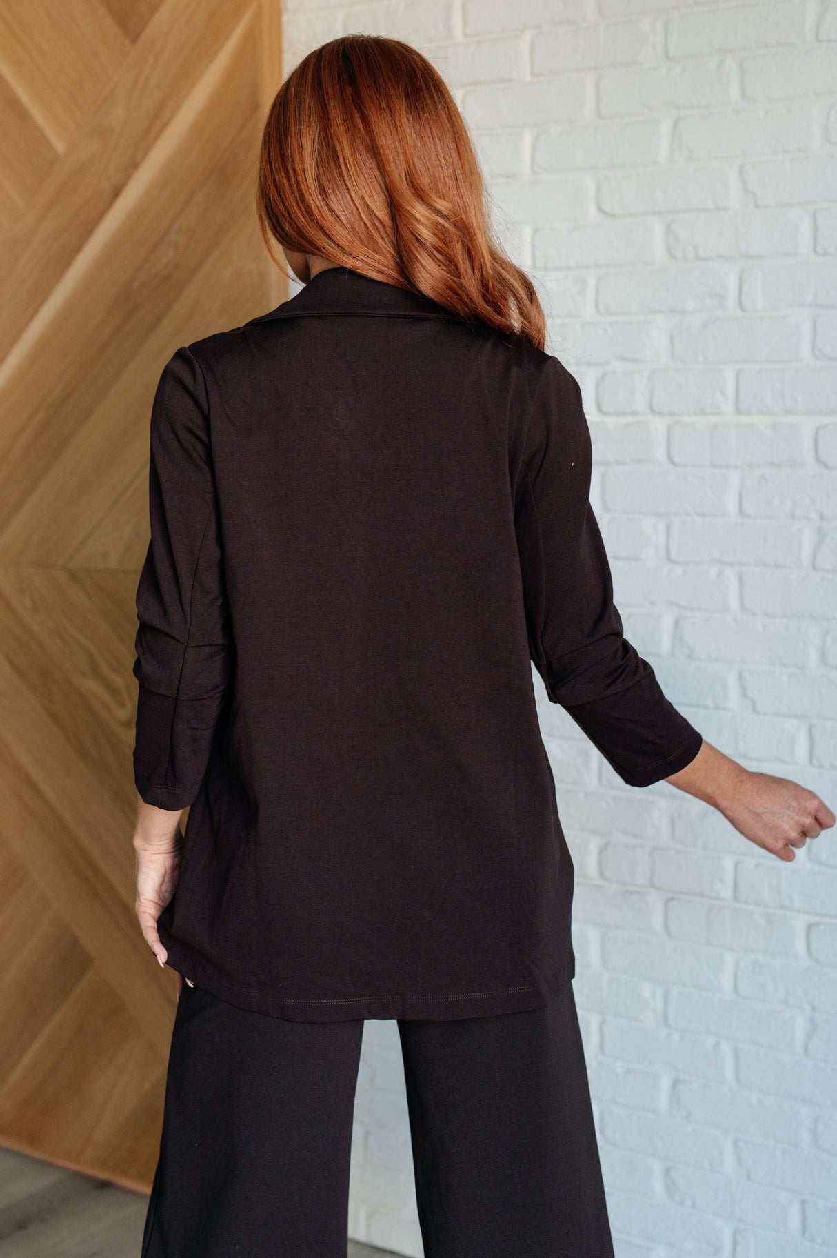 Magic 3/4 Blazer in Chocolate - Liarian Unlimited Boutique