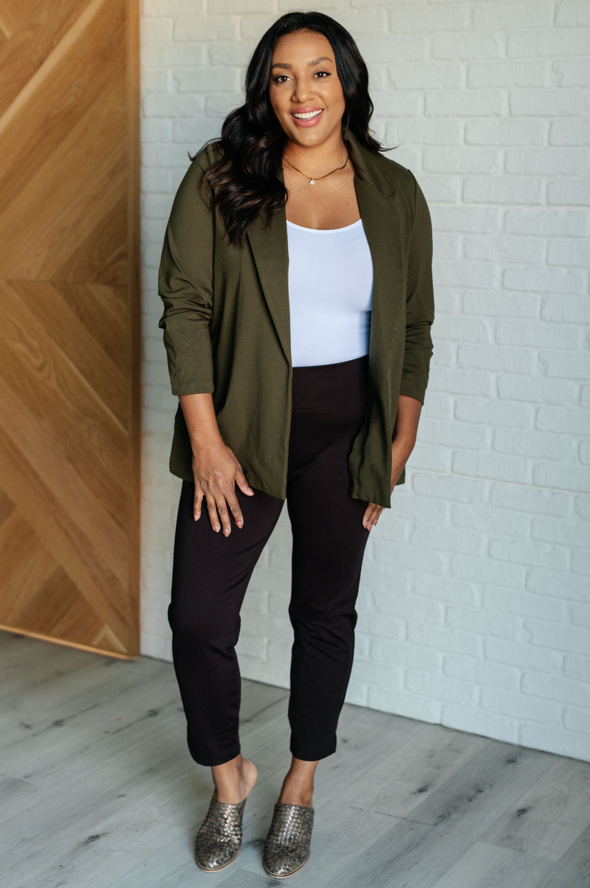 Magic 3/4 Blazer in Olive - Liarian Unlimited Boutique