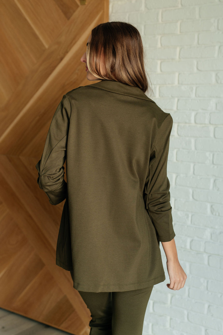 Magic 3/4 Blazer in Olive - Liarian Unlimited Boutique
