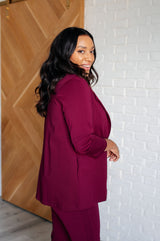 Blazer mágico 3/4 en color vino
