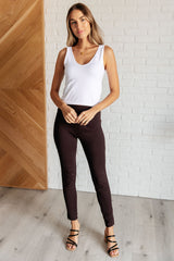 Pantalones Magic Skinny de 28" en color chocolate