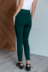 Magic Skinny 28" Pants in Hunter Green - Liarian Unlimited Boutique