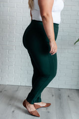 Magic Skinny 28" Pants in Hunter Green - Liarian Unlimited Boutique