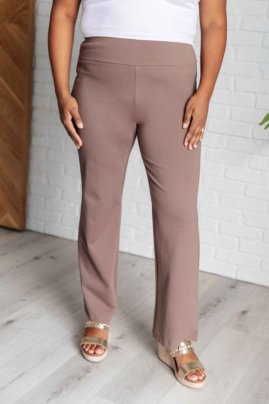 Magic Straight Pants in Dark Mocha - Liarian Unlimited Boutique