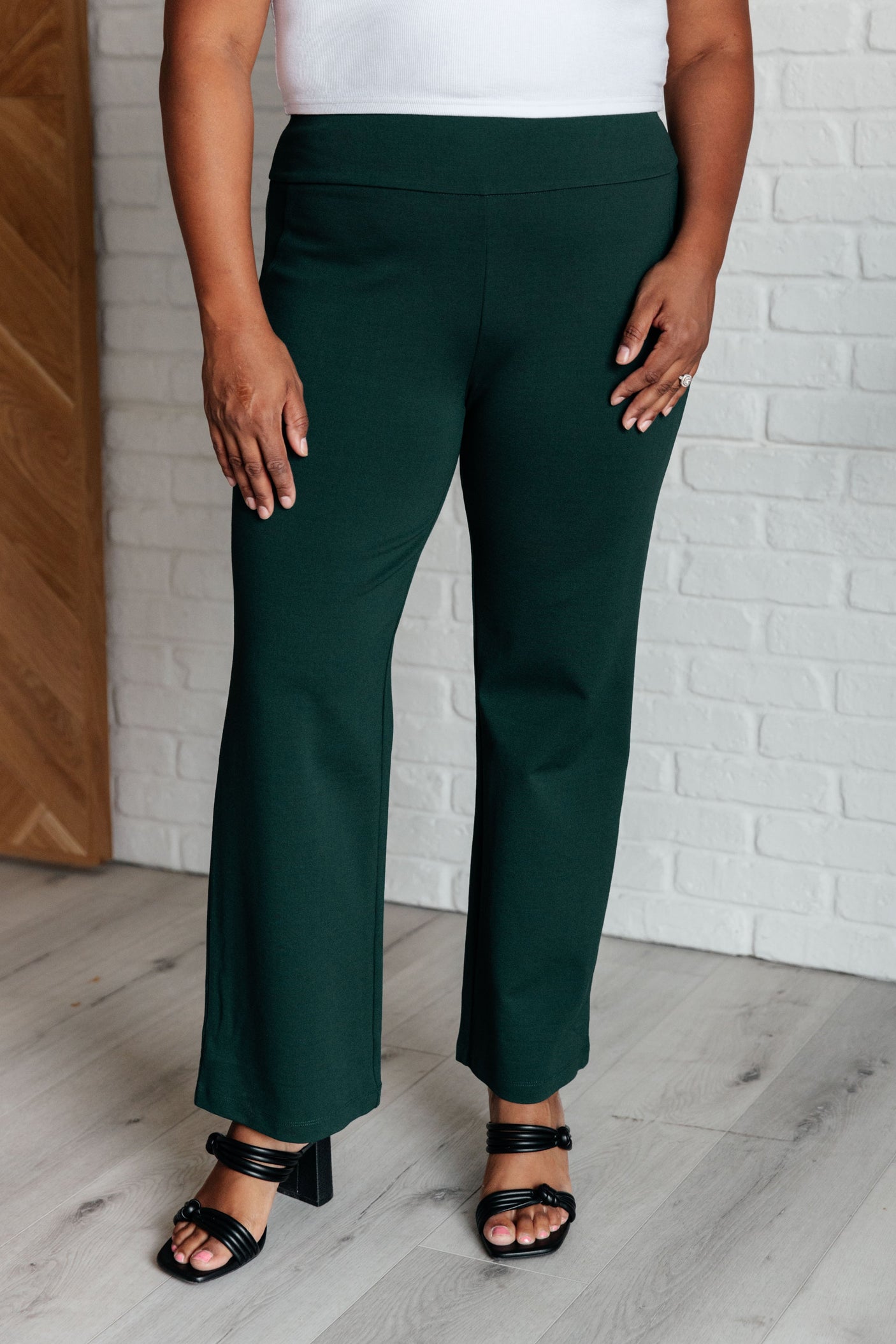 Magic Straight Pants in Hunter Green - Liarian Unlimited Boutique