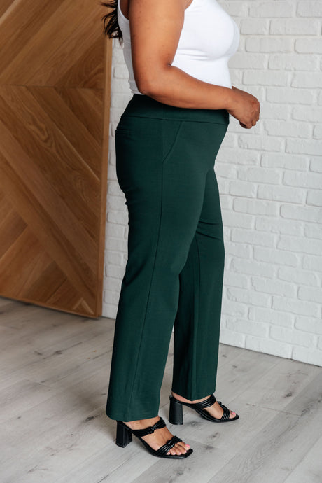 Magic Straight Pants in Hunter Green - Liarian Unlimited Boutique