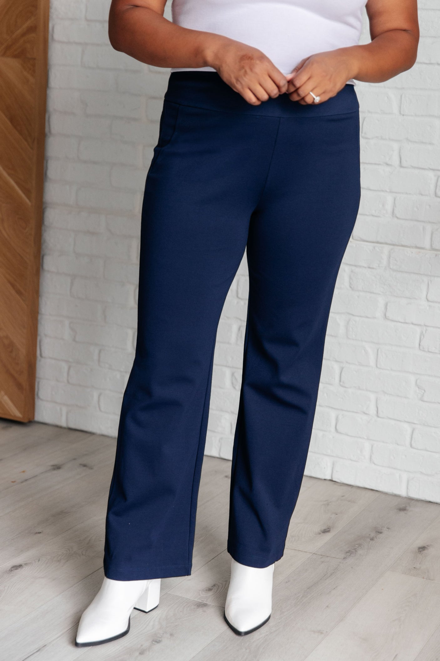 Magic Straight Pants in Navy - Liarian Unlimited Boutique