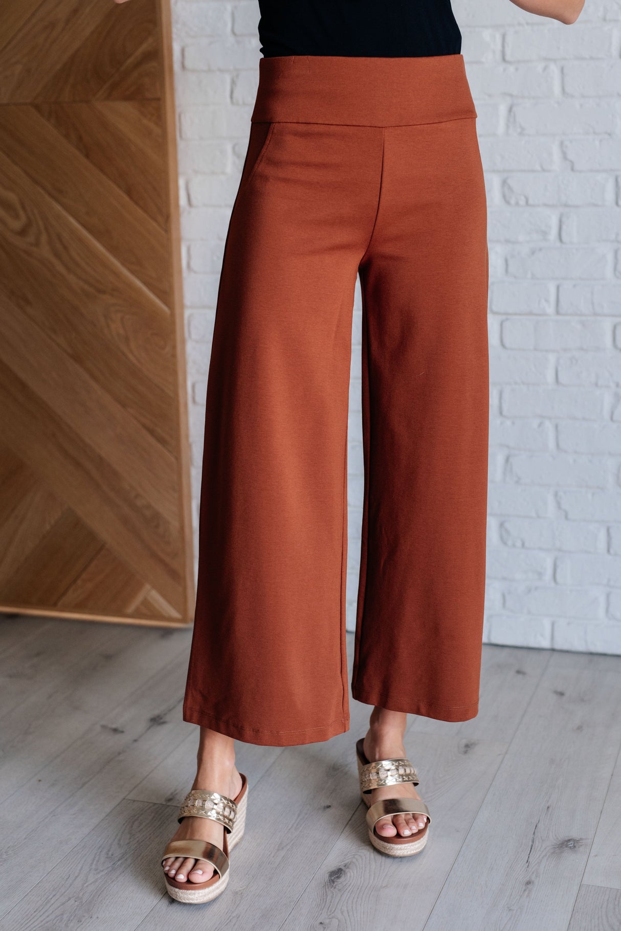 Pantalones cortos Magic Wide Leg en color óxido
