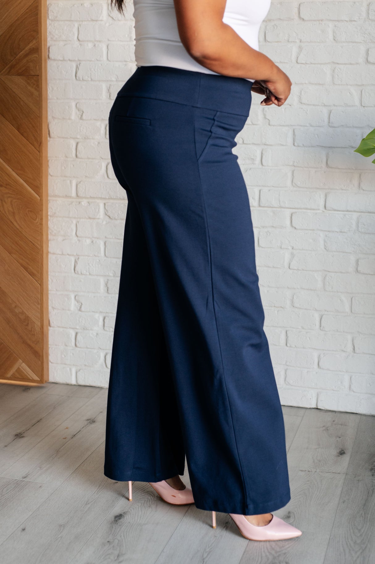 Magic Wide Leg Pants in Navy - Liarian Unlimited Boutique