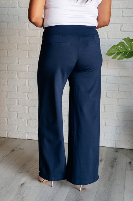 Magic Wide Leg Pants in Navy - Liarian Unlimited Boutique