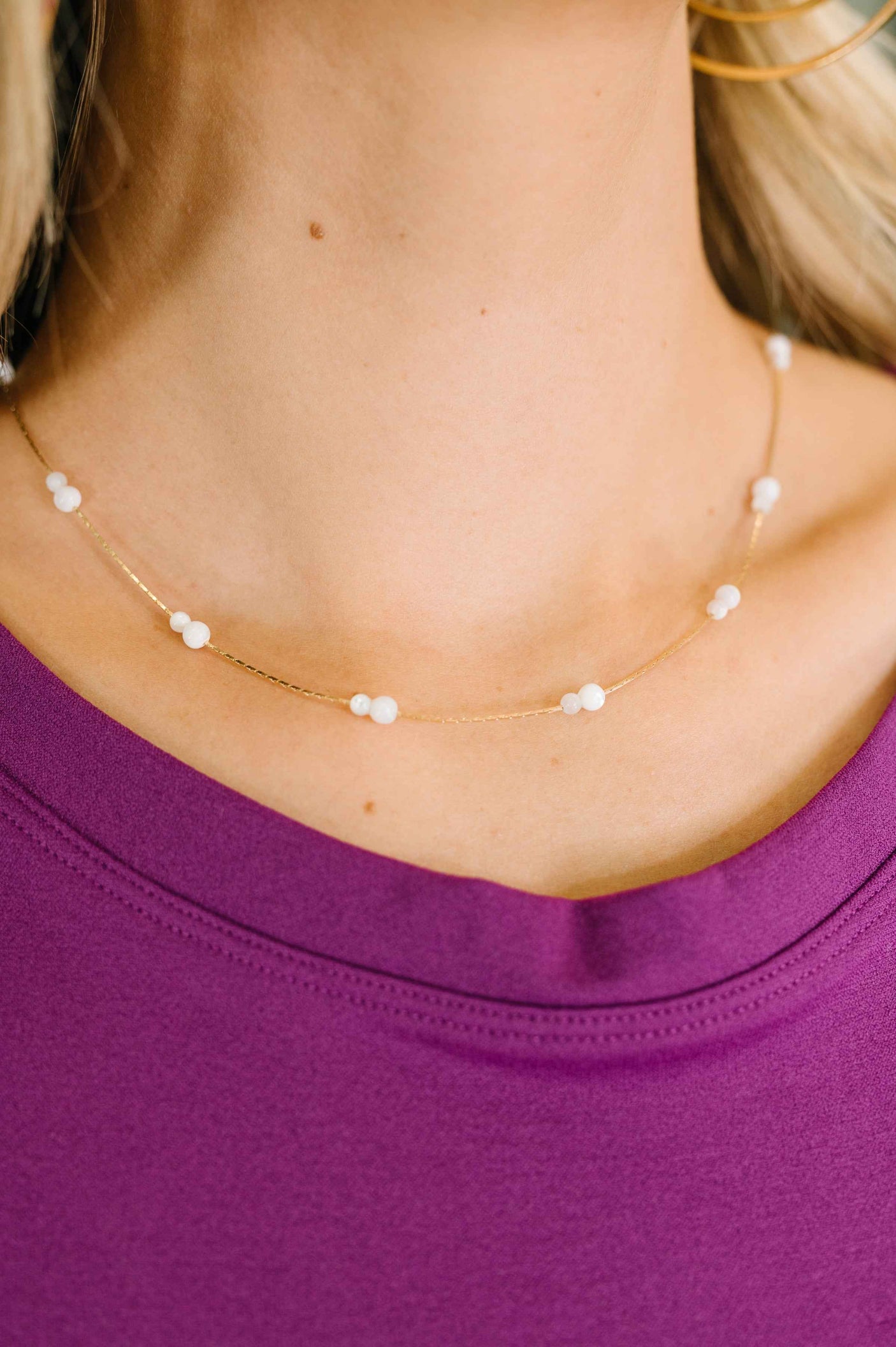 Making An Effort Delicate Beaded Necklace
