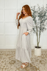 Maple Dress Greige Vineyard - Liarian Unlimited Boutique