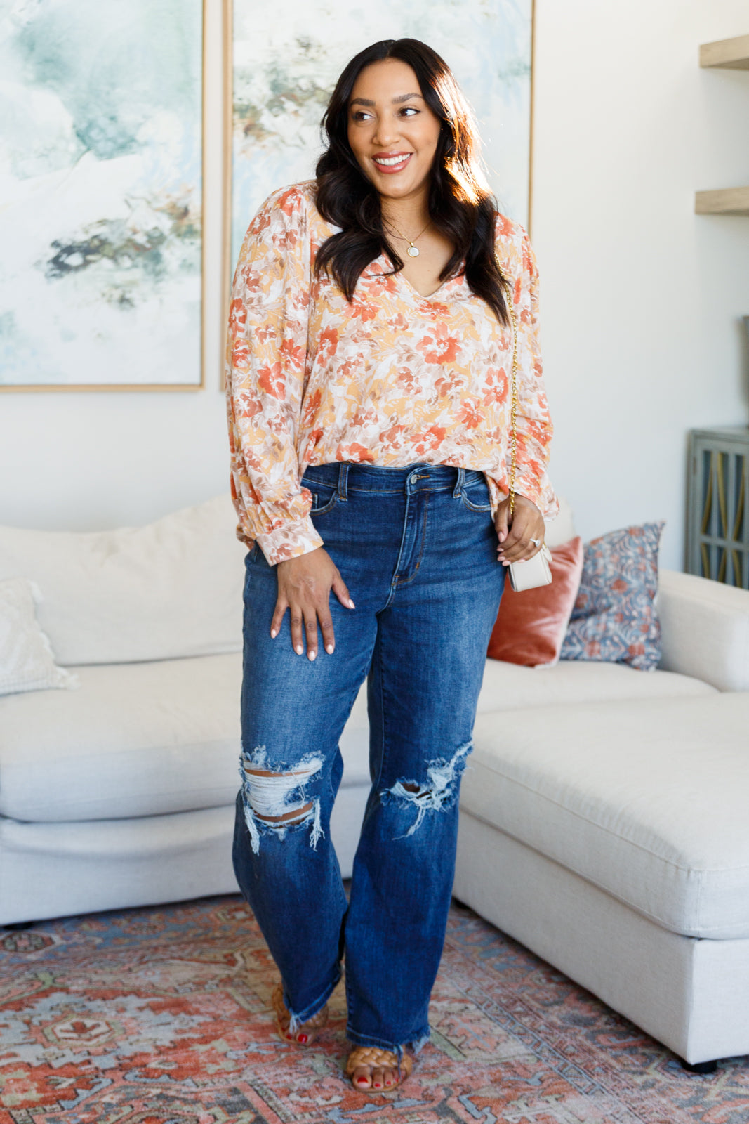 Blusa floral Marigold Dreams
