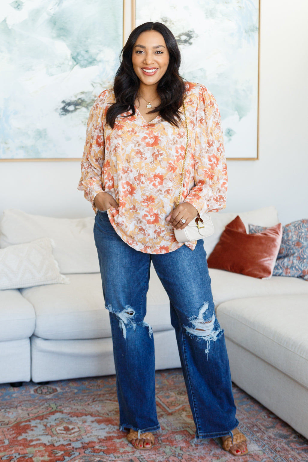 Blusa floral Marigold Dreams