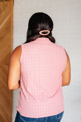 Blusa rosa sin mangas con pliegues al frente Matter of Fact