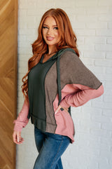 Sudadera con capucha Message Me Back Color Block