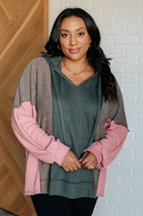 Sudadera con capucha Message Me Back Color Block