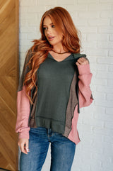 Sudadera con capucha Message Me Back Color Block