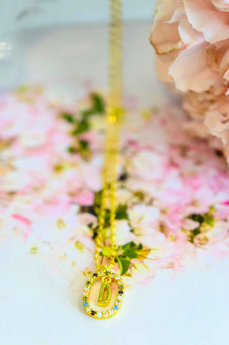 Mi Amor Gold Dipped Initial Necklace - Liarian Unlimited Boutique