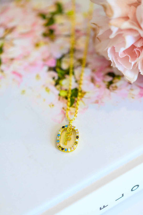 Mi Amor Gold Dipped Initial Necklace - Liarian Unlimited Boutique