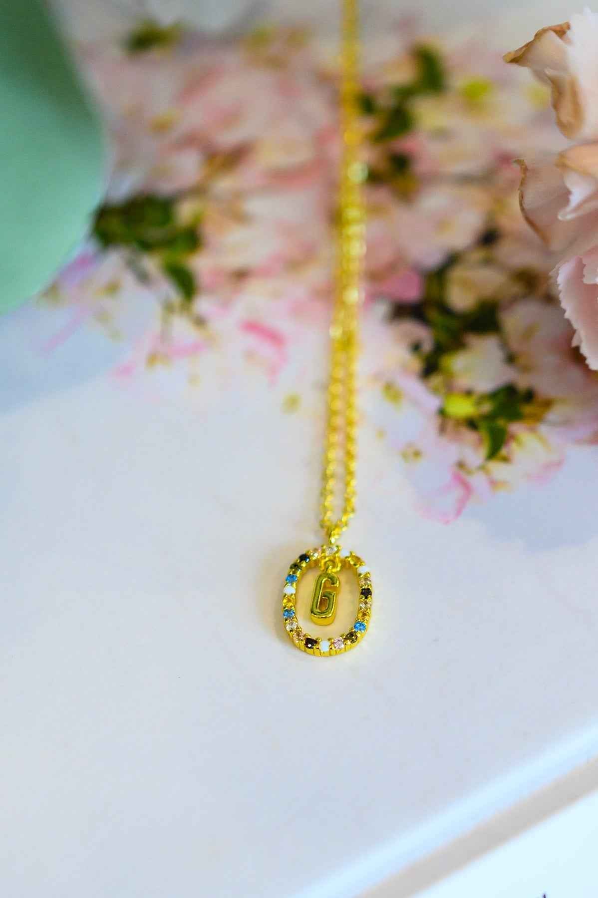 Mi Amor Gold Dipped Initial Necklace - Liarian Unlimited Boutique