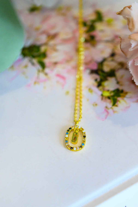 Mi Amor Gold Dipped Initial Necklace - Liarian Unlimited Boutique