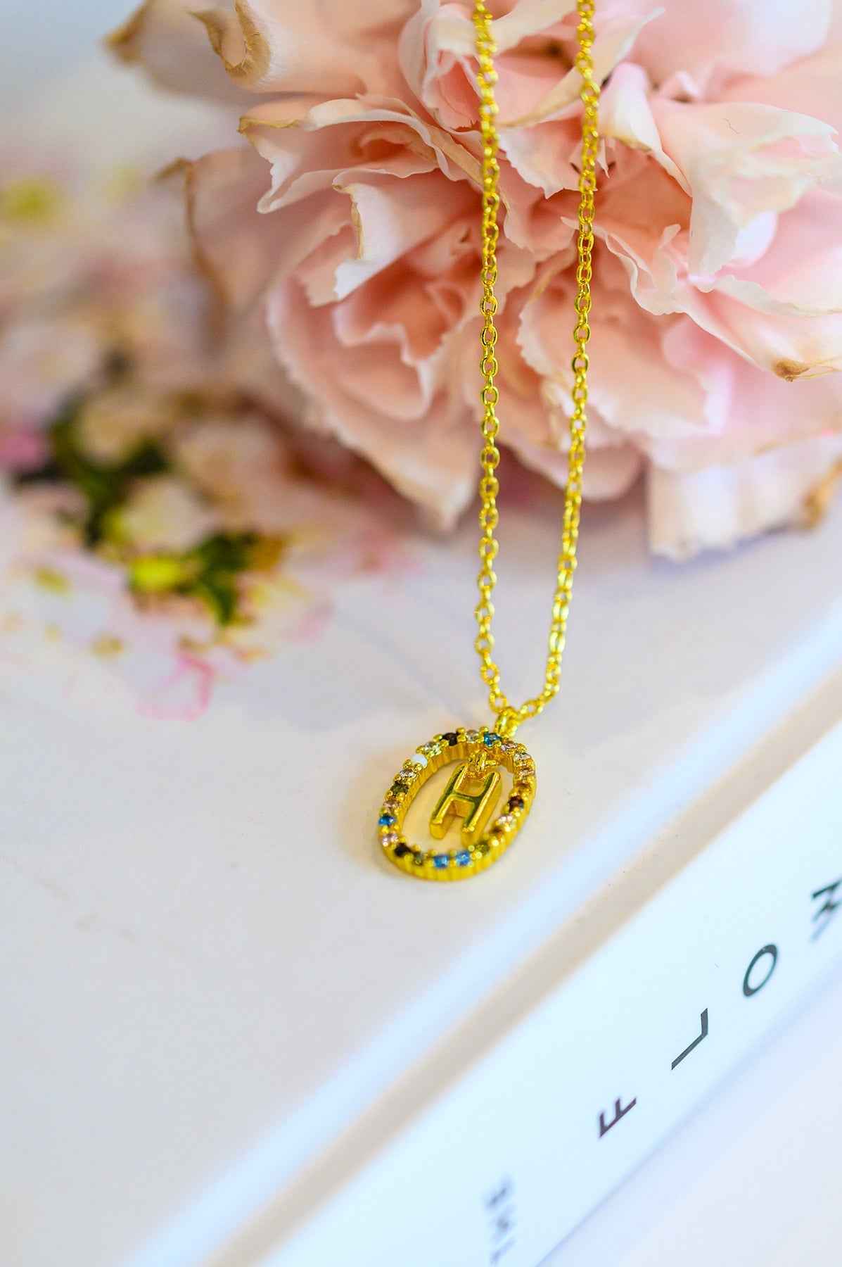Mi Amor Gold Dipped Initial Necklace - Liarian Unlimited Boutique