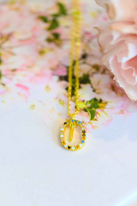 Mi Amor Gold Dipped Initial Necklace - Liarian Unlimited Boutique