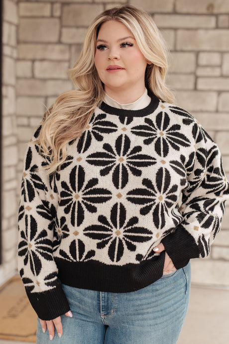 Mid Mod Floral Sweater - Liarian Unlimited Boutique