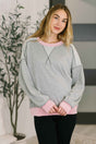 Midnight Cravings Trim Accent Pullover in Grey