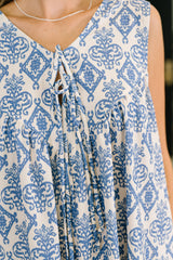 Mono de cuello en V de Miss Mischief en azul