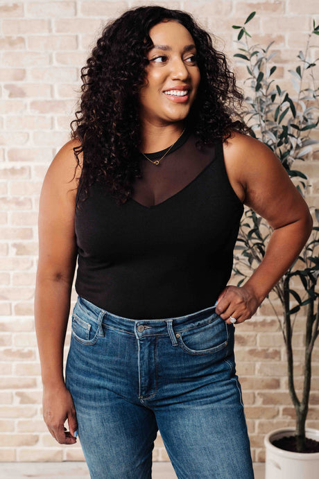 Body de malla con cuello en V "Te extraño mucho"