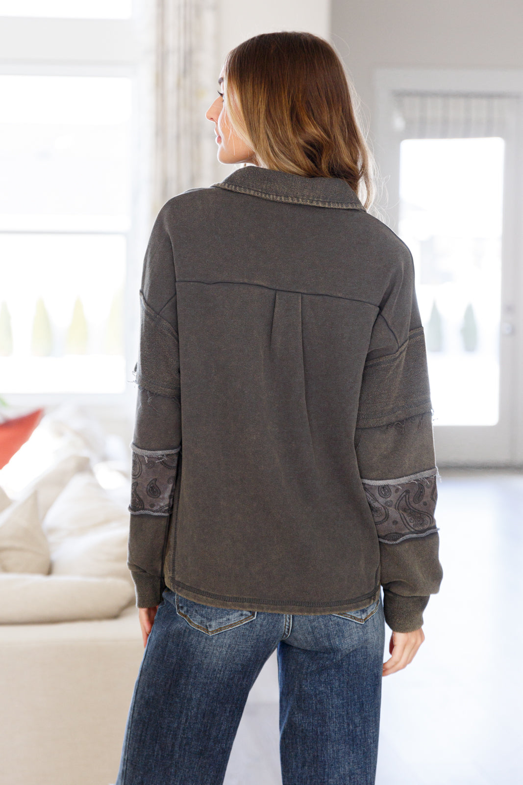 Moonstone Mineral Wash Pullover - Liarian Unlimited Boutique
