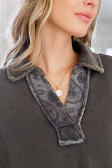 Moonstone Mineral Wash Pullover - Liarian Unlimited Boutique
