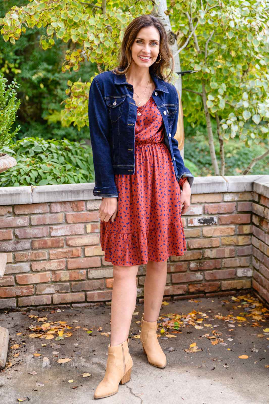 Most Genuine Spotted Dress In Rust - Liarian Unlimited Boutique