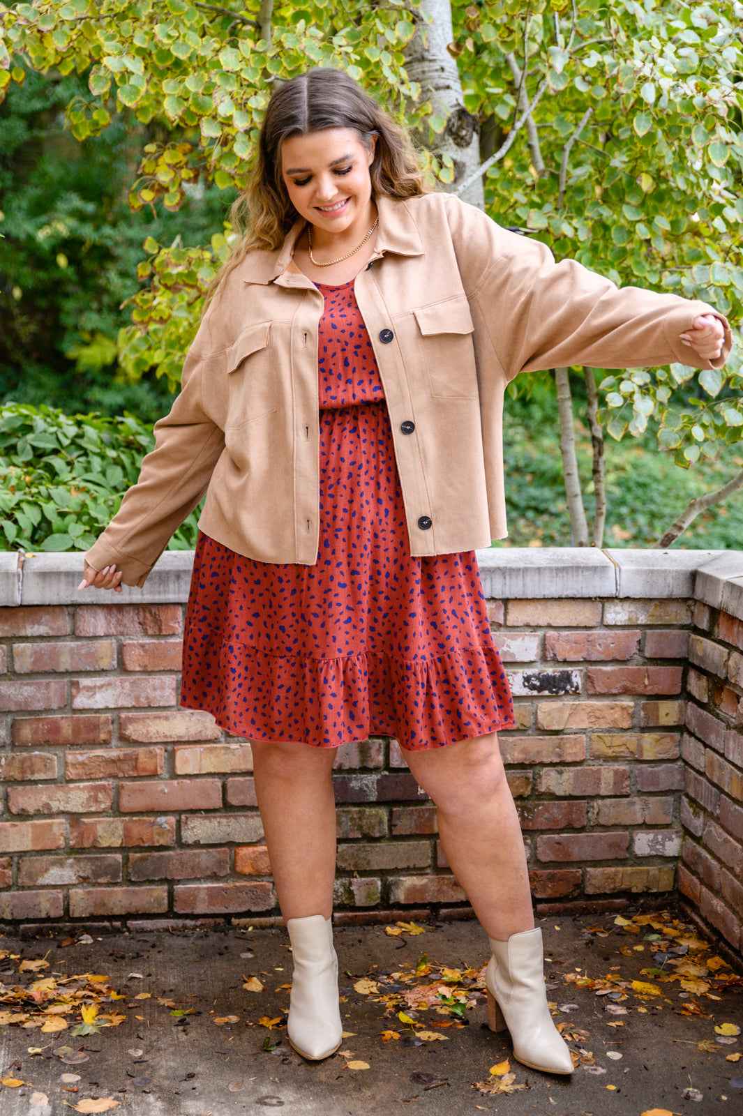Most Genuine Spotted Dress In Rust - Liarian Unlimited Boutique