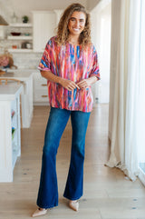 My Bae Boyfriend Top in Pink Kaleidoscope - Liarian Unlimited Boutique
