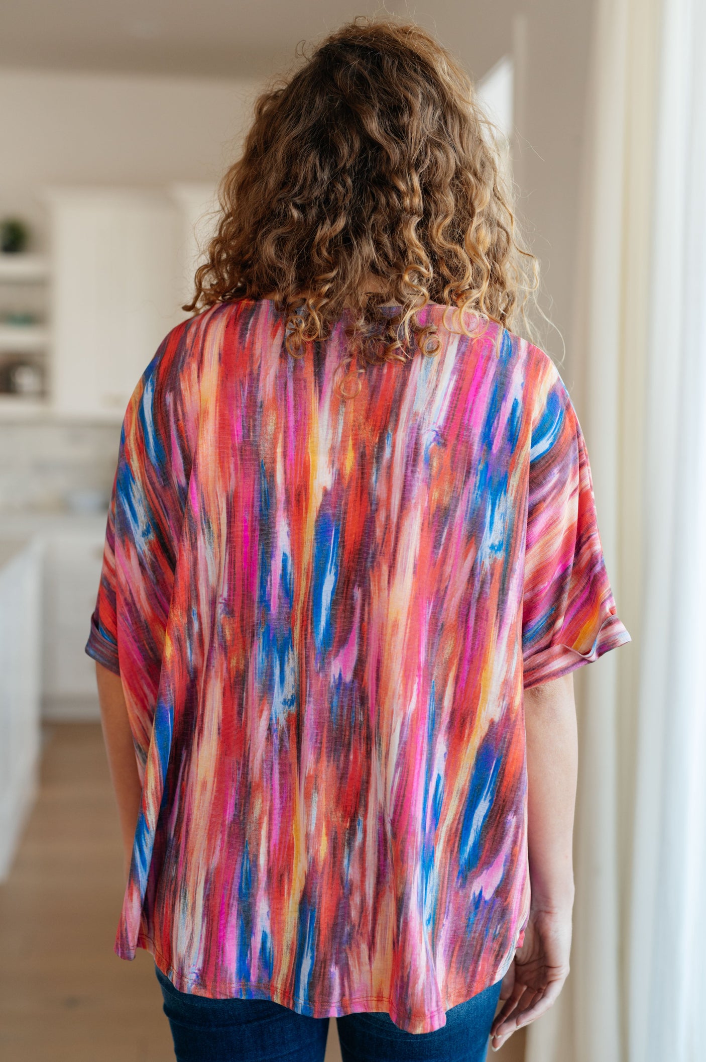 My Bae Boyfriend Top in Pink Kaleidoscope - Liarian Unlimited Boutique