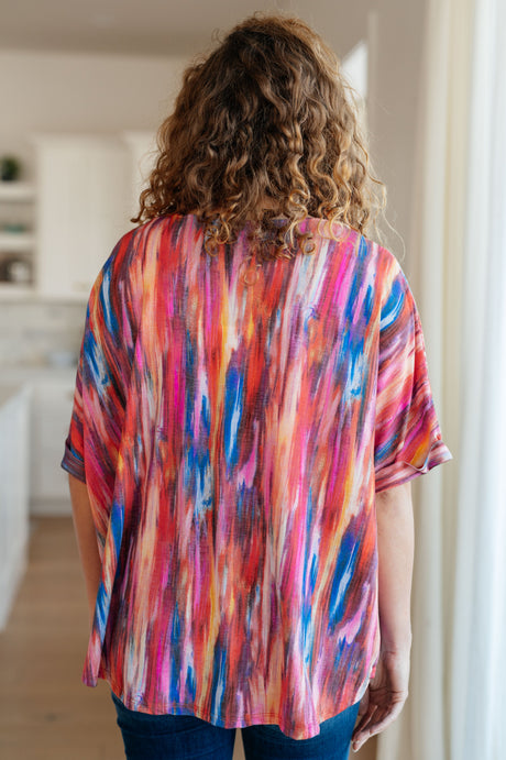 My Bae Boyfriend Top in Pink Kaleidoscope - Liarian Unlimited Boutique