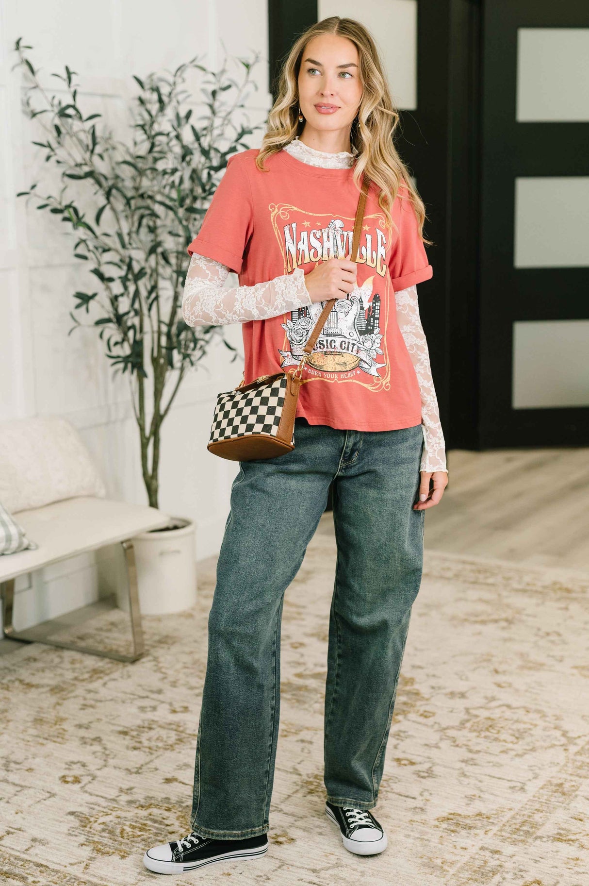 Nashville Music City Casual Graphic Tee