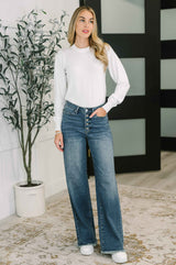 Necessary Closet Space Long Sleeve Top in White