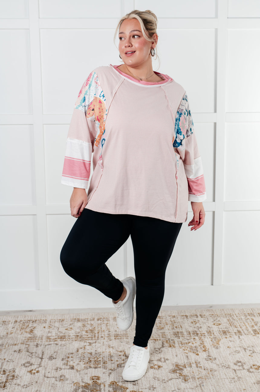 New Chapter Floral Color Block Patchwork Top - Liarian Unlimited Boutique