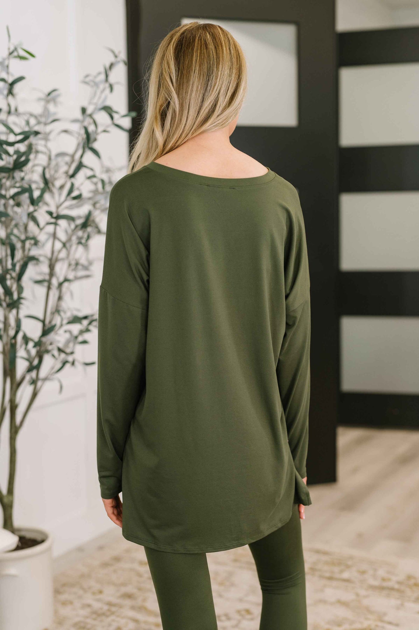 Next to Nothing Top and Bottom Set in Dark Olive